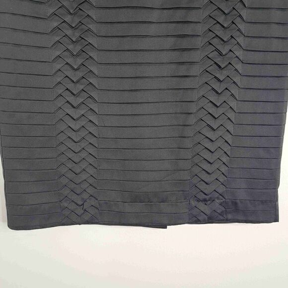 WD-NY Womens Black Textured Pattern Pencil Skirt Knee Length Size 8 - Picture 3 of 7